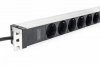 Digitus Listwa zasilająca PDU 19 Rack, 8x gniazdo ze stykami ochronnymi unischuko 16A/230V, 1x wtyczka IEC C20, 16A, przew